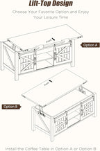 OKD 48" Farmhouse Lift Top Coffee Table - Image 5