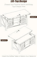 OKD 48" Farmhouse Lift Top Coffee Table - Image 5