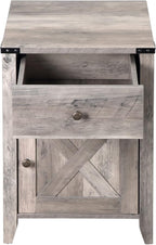Betterhood Barnwood Rustic Farmhouse Nightstand, Side Table - Image 5