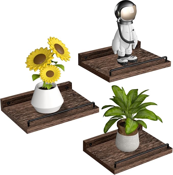 RYOFOBETTO Small Floating Shelf, 6 X 9 Inches Farmhouse Wall Shelves by RYOFOBETTO