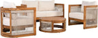 Christopher Knight Home Nesbit 4 Pieces Conversation Set, Acacia Wood Chat Set - Image 7