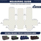 TAOCOCO 100% Waterproof Recliner Sofa Cover, Non Slip Split Couch Covers - Image 2