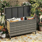 GarveeLife Outdoor Wicker Storage Box, PE Rattan Patio Storage Chest - Image 2