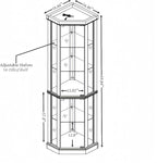Corner Curio Cabinet, 150lbs Heavy Duty Glass Display Cabinet - Image 2