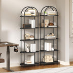 HOOBRO 5 Tier Open Bookshelf, Industrial Arched Bookcase Display Shelf Rack - Image 2