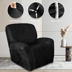 ANARACHON Leather Look Recliner Chair Covers Stay in Place 4-Piece Recliner - Image 5