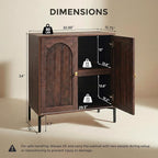 IFBUY Modern Sideboard Buffet Cabinet, 92.63" W Fluted Arched Buffet Cabinet - Image 2