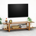 Bamboo TV Stand for TVs up to 65", Media TV Console Table by MordchilHF
