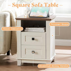 AMERLIFE Farmhouse 4-Piece Living Room Set, Entryway Console - Image 4