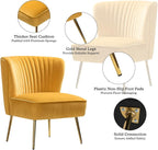 HULALA HOME Velvet Accent Chair, Modern Upholstered Cute Side Chair - Image 4