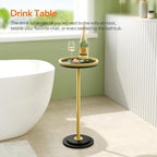 HOOBRO Small Round Side Table, Drink Table, Coffee Martini Table - Image 5
