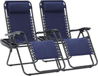 JEAREY Zero Gravity Lounge Chairs Set of 2, Breathable Steel Mesh Lounge Chairs by JEAREYOutdoorsCollection