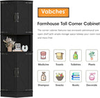 Vabches 64.8" Tall Farmhouse Corner Cabinet - Image 5