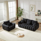 Antetek 35" Modern Accent Single Sofa Chair, Comfy Deep Seat Teddy Living Room - Image 4