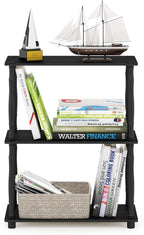 Furinno TURN-N-TUBE Storage Shelves, 3-Tier Book Shelf, Corner Shelf, Toolless - Image 4