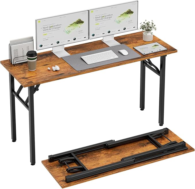 TEMI Long Computer Desk Folding Table by TEMI