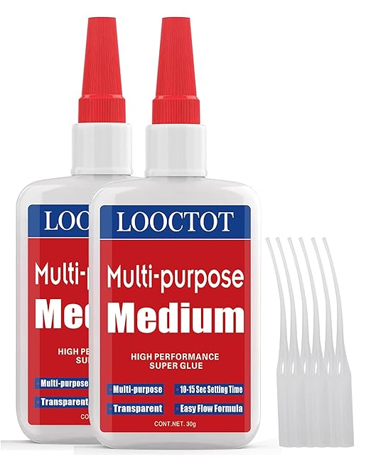 LOOCTOT 60g Medium CA Glue Premium Adhesive. All Purpose, Quick Drying Super by LOOCTOT---ProfessionalGlue