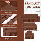Fanfanwin 3 Pcs Sofa Slipcover Set - Image 3