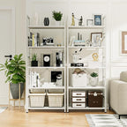 NUMENN 5 Tier Bookshelf, Tall Bookcase Shelf Storage Organizer, Modern Book - Image 4
