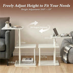 Faesun 360° Swivel Side Table for Height Adjustable, C Shaped End Table for - Image 8