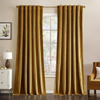 MIULEE Velvet Curtains Extra Wide 66x84 inches Gold Curtains | Luxury, Room by MIULEE