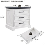 ACCOHOHO Farmhouse Nightstand - Image 2