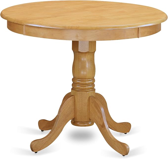 East West Furniture ANVA3-OAK-W 3 Piece Dining Table Set - Image 4