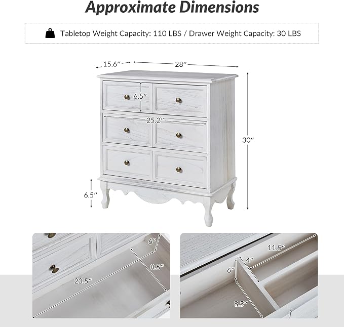 HULALA HOME 3-Drawer Nightstand - Image 2