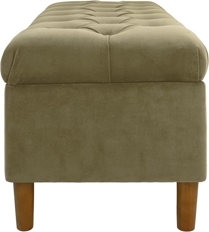 Homepop Home Decor | Tufted Ainsley Button Storage Ottoman Bench - Image 5