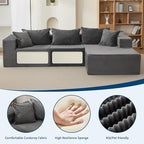 Hetoy Oversized L Shape Modular Sofa, Soft Modular Sectional Couch - Image 5