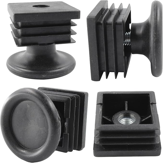 8Pcs Adjustable Leveling Feet 38 x 38mm Square Insert Kit Furniture Glide - Image 3
