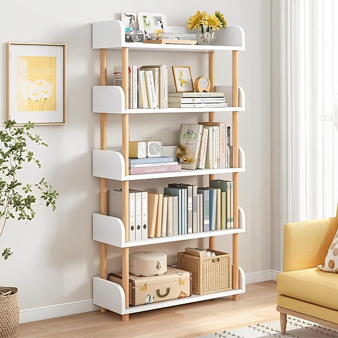OSCHF 5-Tier Wooden Open Bookcase by OSCHF