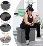 DocSafe Storage Ottoman with Lock, Fireproof Folding Ottoman Foot Rest Stool - Image 6