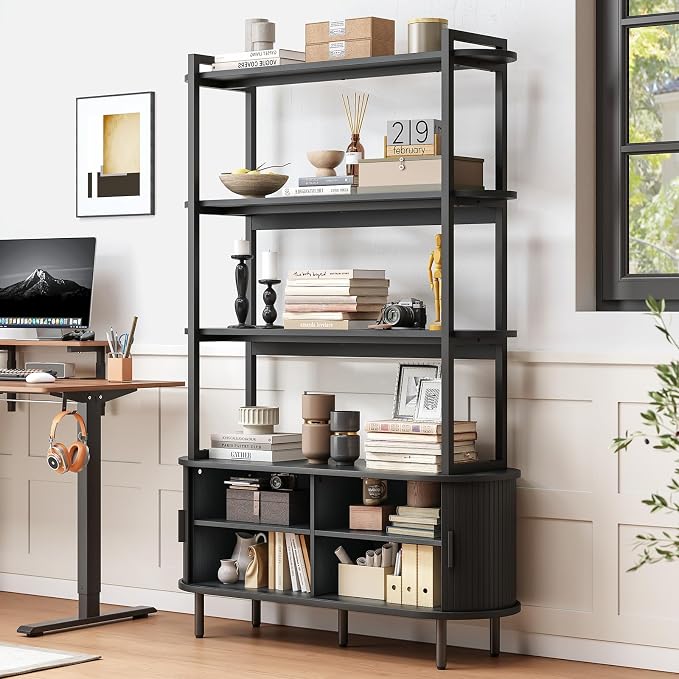 ONBRILL 71" Tall Bookshelf, 4-Tier Book Shelf - Image 6