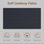 105'' Modular L-Shaped Boneless Sectional, Corduroy Deep Seat Cloud Sectional - Image 8