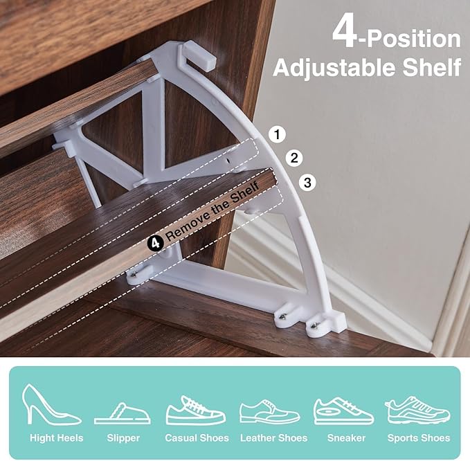 Barnyatoh Shoe Storage Cabinet, Farmhouse Shoe Organizer - Image 5