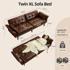 HALLYBEE Futon Sofa Bed, Sleeper Sofa, Small Couch - Image 2