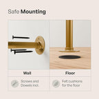 pamo Industrial Pipe Clothing Rack Gold - Image 5