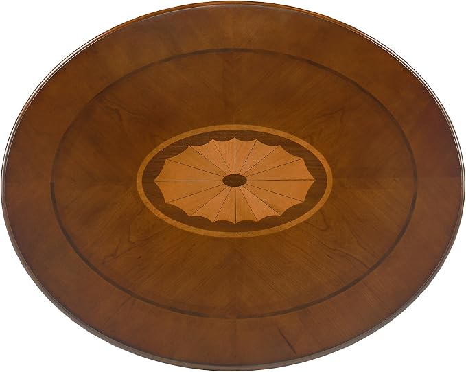 PADMA HOUSE Traditional Wood Oval End Table - Image 4
