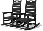 SERWALL Outdoor Rocking Chair Set of 2, Oversized Rocking Chair by SERWALL