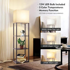 RUNTOP Plus - Floor Lamp with Shelves, Wide Shelf Lamp, Shelf Floor Lamp with - Image 3