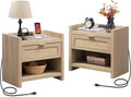 SICOTAS Rattan Nightstands Set of 2 Bedside Table by SICOTAS