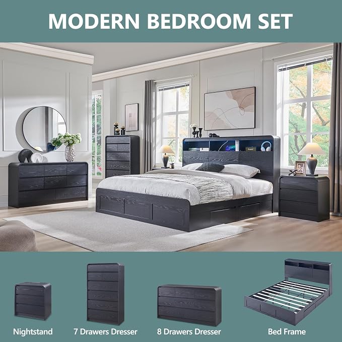 Aitjunz Modern 7 Drawers Dresser - Image 6
