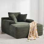 Oversized Boneless Chaise Sofa Bed, Corduroy Chaise Lounge Chair Indoor - Image 11