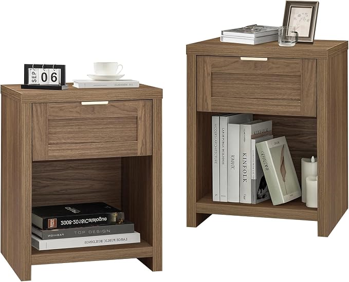 OAKHAM HOME Night Stand Set 2, Boho End Table by OAKHAMHOME