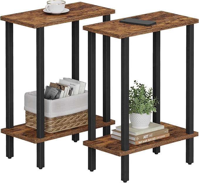 TUTOTAK Small Side Table, Narrow End Table, Skinny Sofa Table, Slim Nightstand by ChoosetutotakFurnitureBuildYourCozyHome