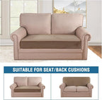 H.VERSAILTEX Velvet Stretch Individual Couch Cushion Cover Plush Slipcover - Image 3