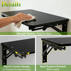Wooden Folding Shelf Wall Mounted - Image 4