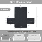 Water Repellent Loveseat Cover for 2 Cushion Couch, Machine Washable Love Seat - Image 7