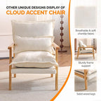 VINGLI Mid-Century Modern Cloud Accent Armchairs Set of 2 - Image 5